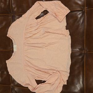 Anthropologie T.la Pink Long Sleeve Women's Babydoll Top Medium
